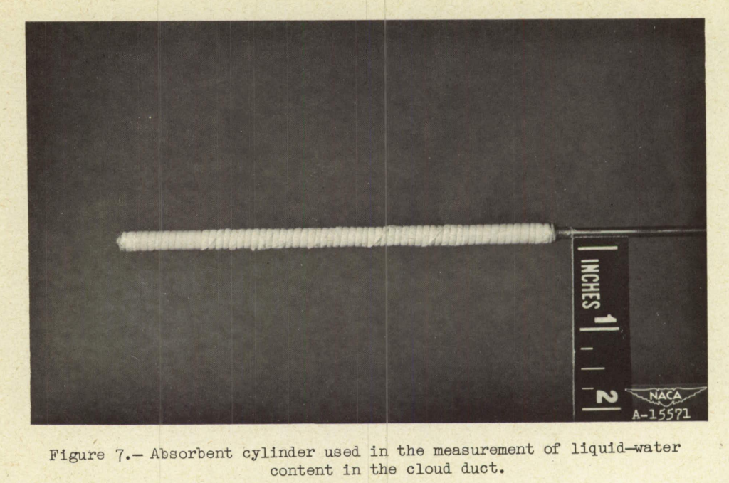 Figure 7 of NACA-TN-2615. Absorbent cylinder used in the measurement of 
liquid-water content in the cloud duct.
